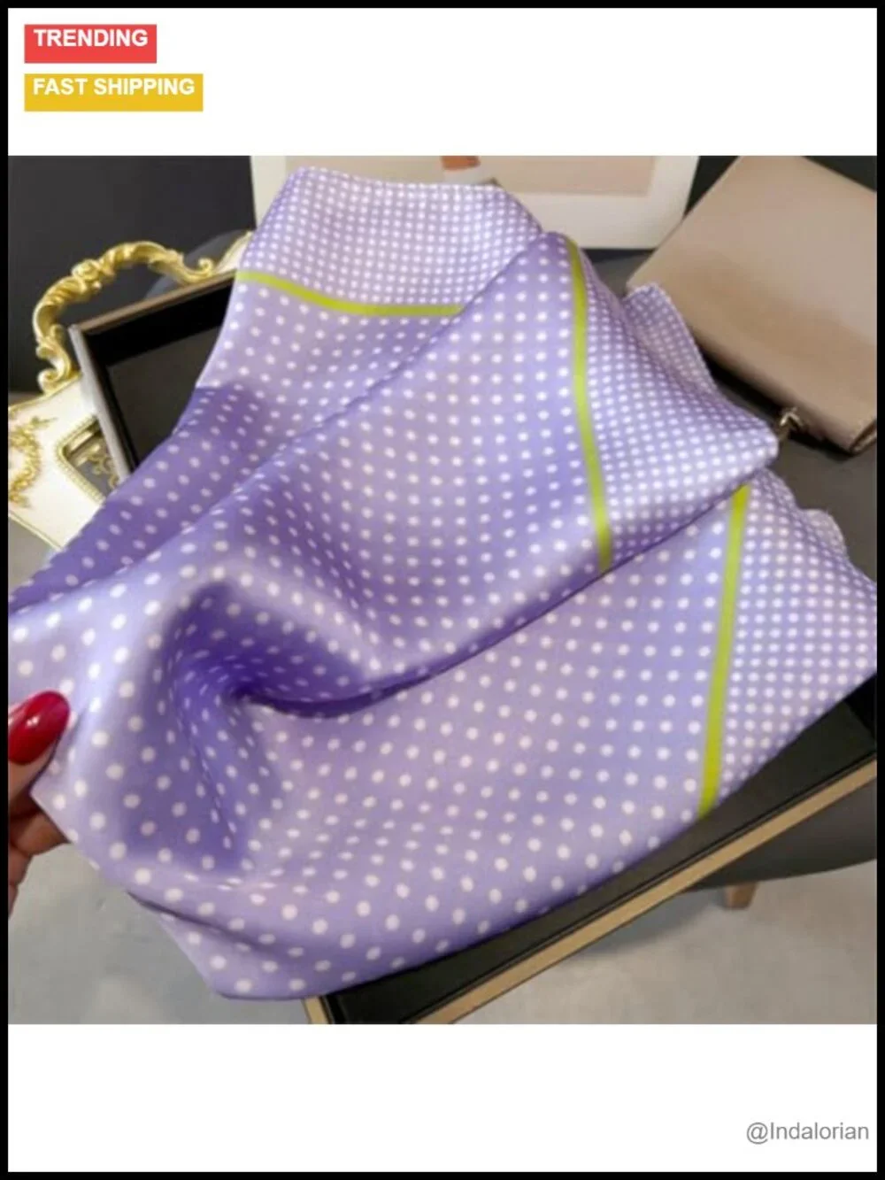 Satin Scarf for Women 27.5x27.5 Square Polyester Lightweight Neck Scarf Headwrap